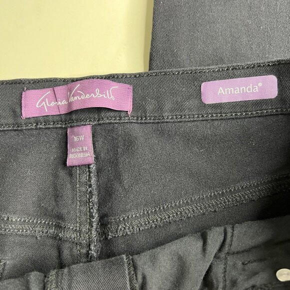 Gloria Vanderbit Charcoal Jeans Size 16W - Picture 5 of 11